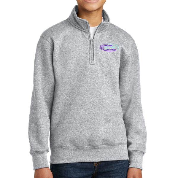 Port & Company ® Youth Core Fleece 1/4-Zip Pullover Sweatshirt - Embroidered Logo **Add Name for $5! ** Thumbnail