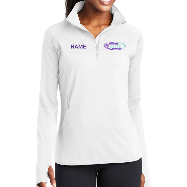Sport-Tek® Women's Sport-Wick® Stretch 1/4-Zip Pullover - Embroidered Logo **Add Name for $5! ** Thumbnail