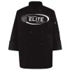 Ten Pearl Button Black Chef Coat Thumbnail